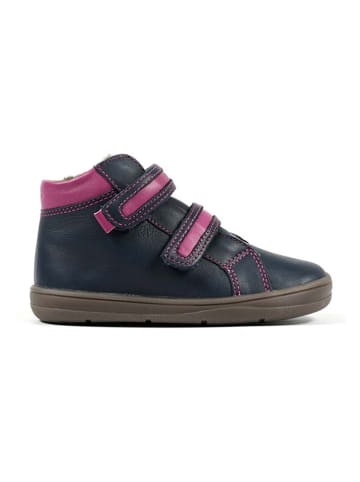 Richter Shoes Leder-Barfußschuhe "Dash" in Dunkelblau