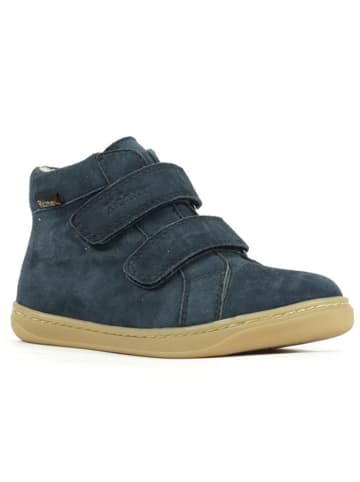 Richter Shoes Leder-Barfußschuhe "Dash" in Dunkelblau