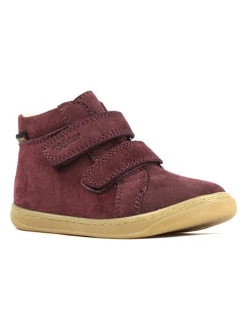 Richter Shoes Leder-Barfußschuhe "Dash" in Dunkelrot