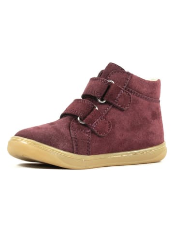 Richter Shoes Leder-Barfußschuhe "Dash" in Dunkelrot