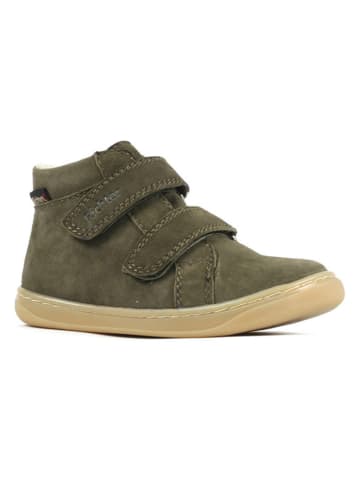 Richter Shoes Leder-Barfußschuhe "Dash" in Khaki