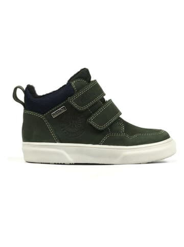 Richter Shoes Leder-Sneakers "Leandro" in Dunkelgrün