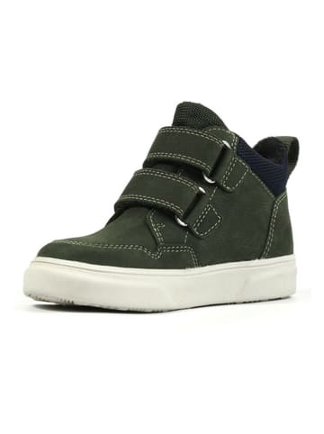 Richter Shoes Leder-Sneakers "Leandro" in Dunkelgrün