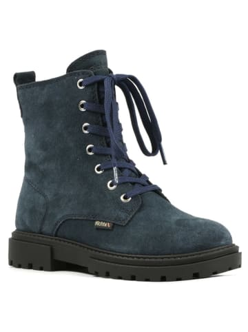 Richter Shoes Leder-Stiefel "Klara" in Dunkelblau