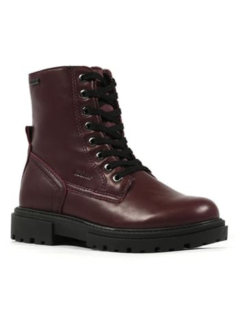 Richter Shoes Leder-Stiefel "Klara" in Dunkelrot
