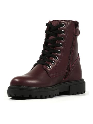 Richter Shoes Leder-Stiefel "Klara" in Dunkelrot