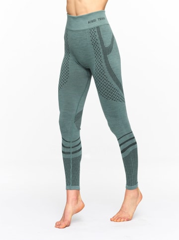 KARI TRAA Functionele wollen legging "Oline" groen