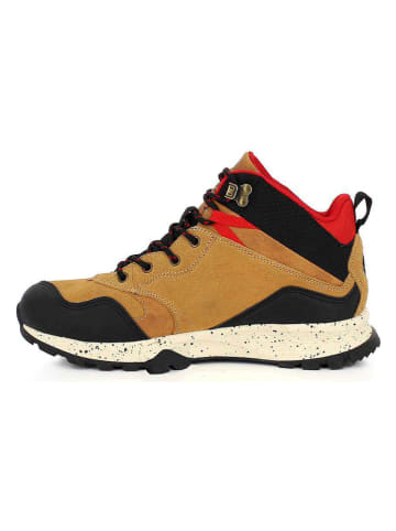 Kimberfeel Leren sneakers "Marek" lichtbruin/zwart/rood