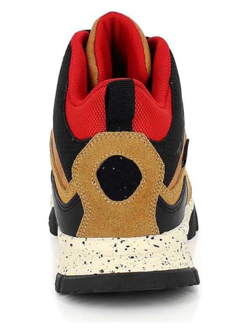 Kimberfeel Leren sneakers "Marek" lichtbruin/zwart/rood