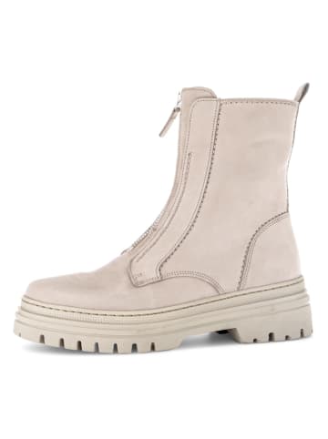 Gabor Leder-Winterstiefeletten in Creme