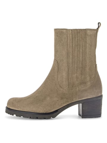 Gabor Leren enkellaarzen beige