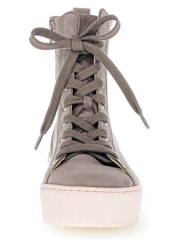 Gabor Skórzane sneakersy w kolorze szarym