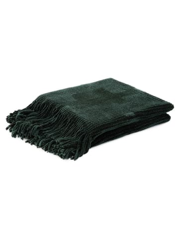 Homla Wohndecke "Chenille" in Grün - (L)170 x (B)130 cm - (L)170 x (B)130 cm