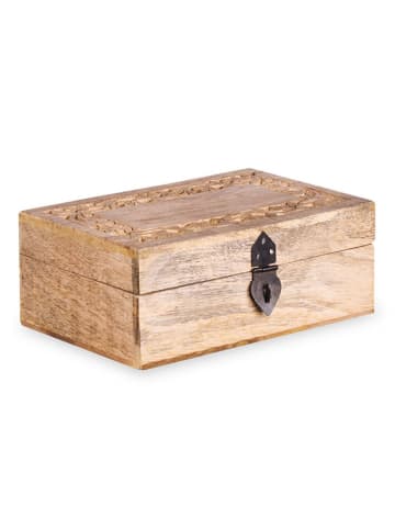 Homla Kiste "Sombre" in Beige - (B)22 x (H)8 x (T)14 cm