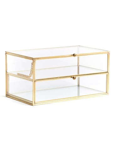 Homla Sieradenkast "Grazia" kleurloos/goudkleurig - (B)21 x (H)12 x (D)10 cm