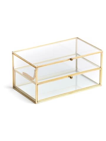 Homla Sieradenkast "Grazia" kleurloos/goudkleurig - (B)21 x (H)12 x (D)10 cm