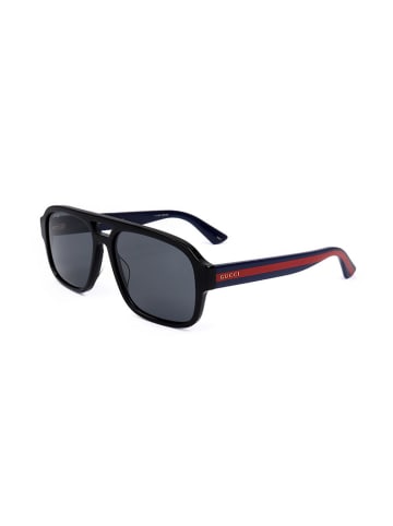 Gucci Męskie okulary przeciwsłoneczne w kolorze granatowo-czarnym