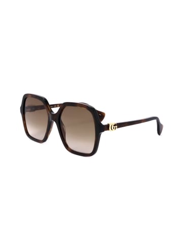 Gucci Damskie okulary przeciwsłoneczne w kolorze ciemnobrązowym