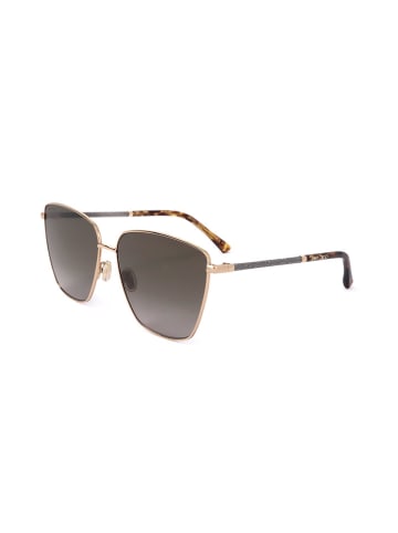 Jimmy Choo Damen-Sonnenbrille in Gold/ Braun