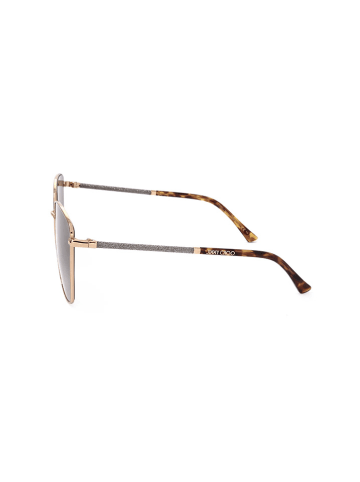 Jimmy Choo Damen-Sonnenbrille in Gold/ Braun