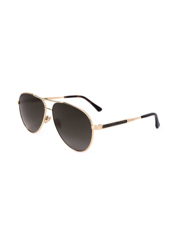 Jimmy Choo Damen-Sonnenbrille in Gold/ Schwarz