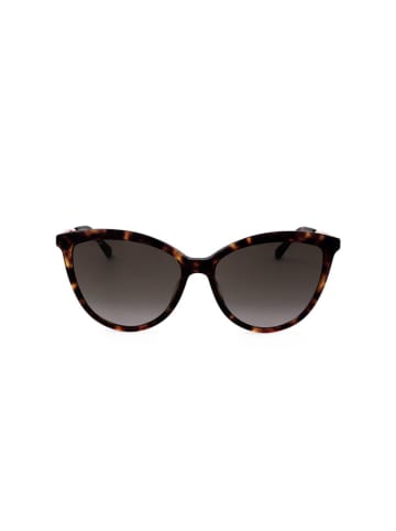 Jimmy Choo Damskie okulary przeciwsłoneczne w kolorze jasnobrązowo-złotym