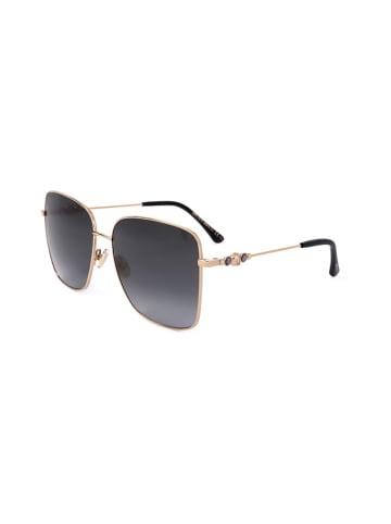 Jimmy Choo Damen-Sonnenbrille in Gold/ Schwarz
