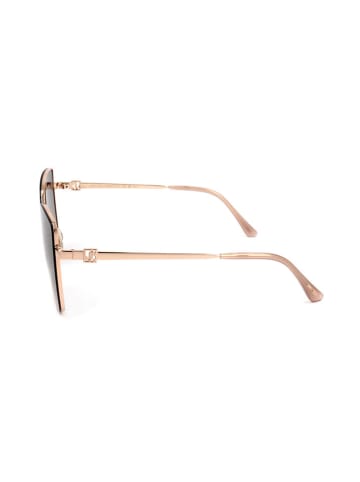 Jimmy Choo Damskie okulary przeciwsłoneczne w kolorze złoto-ciemnobrązowym