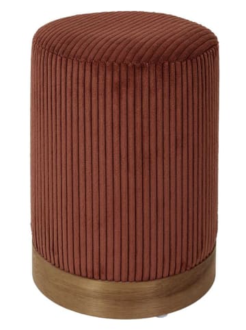 Ethnical Life Pouf "Scott" in Orange - (H)40 x Ø 30 cm