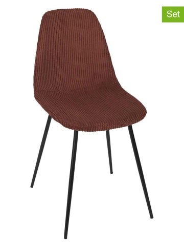 Ethnical Life 4er-Set: Esszimmerstühle "Scott" in Rostrot - (B)45 x (H)85 x (T)54 cm