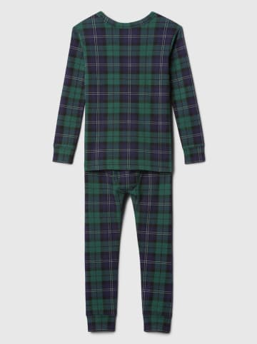 GAP Pyjama in Grün/ Dunkelblau