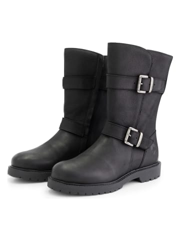 TRAVELIN' Leder-Boots "Barstad" in Schwarz