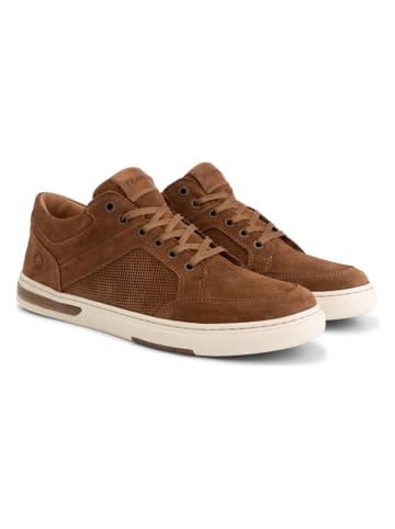 TRAVELIN' Leder-Sneakers "Oakham" in Hellbraun