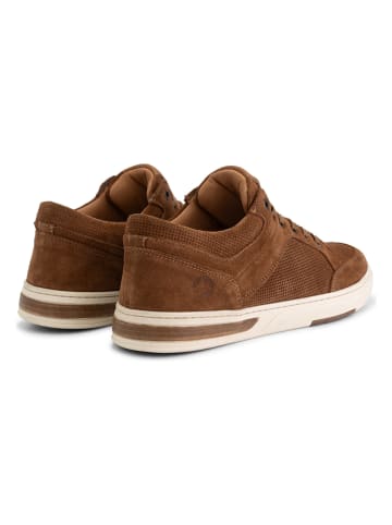 TRAVELIN' Leder-Sneakers "Oakham" in Hellbraun