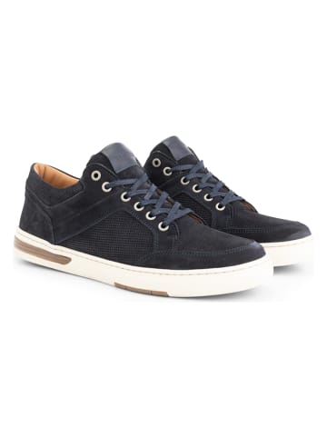 TRAVELIN' Leder-Sneakers "Oakham" in Dunkelblau
