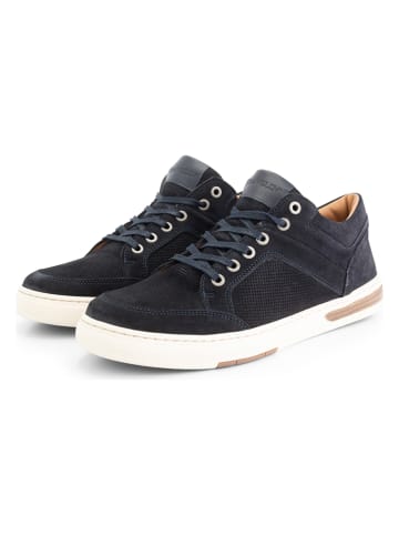 TRAVELIN' Leder-Sneakers "Oakham" in Dunkelblau