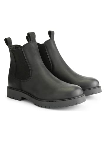 TRAVELIN' Leren chelseaboots "Risor" zwart