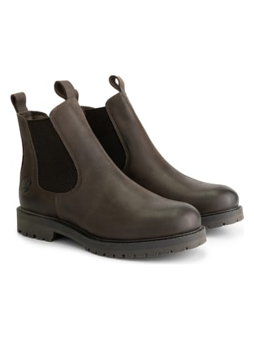 TRAVELIN' Leren chelseaboots "Risor" bruin
