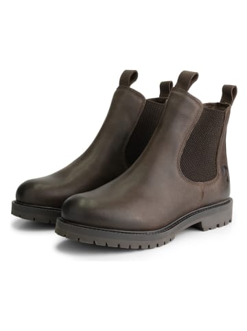 TRAVELIN' Leder-Chelsea-Boots "Risor" in Braun