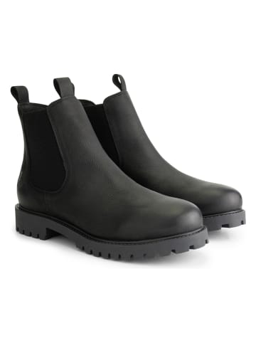 TRAVELIN' Leren chelseaboots "Risor" zwart
