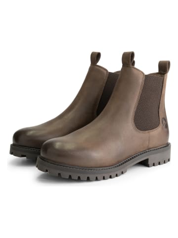 TRAVELIN' Leder-Chelsea-Boots "Risor" in Braun