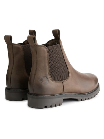 TRAVELIN' Leder-Chelsea-Boots "Risor" in Braun