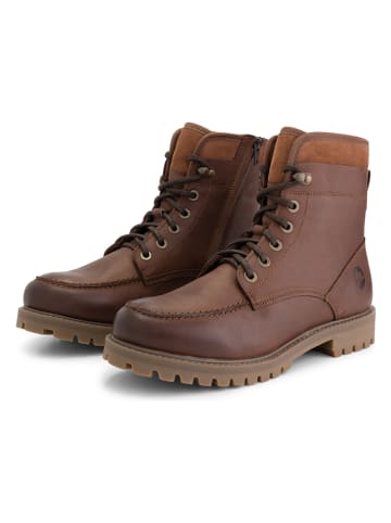 TRAVELIN' Leren boots "Storasund" lichtbruin