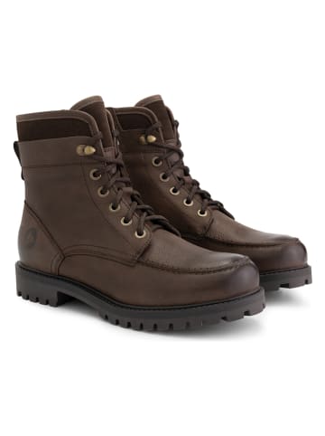 TRAVELIN' Leder-Boots "Storasund" in Braun