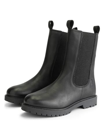 TRAVELIN' Leren chelseaboots "Suldal" zwart