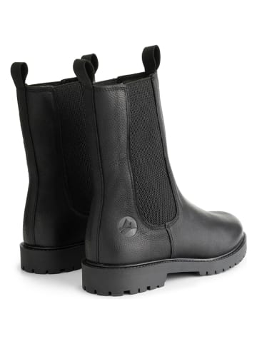 TRAVELIN' Leren chelseaboots "Suldal" zwart