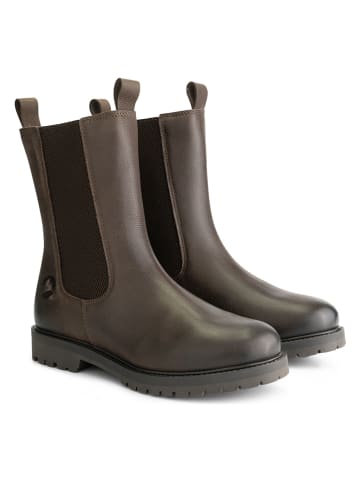 TRAVELIN' Leren chelseaboots "Suldal" bruin