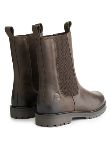 TRAVELIN' Leren chelseaboots "Suldal" bruin