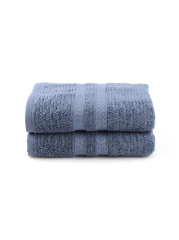Elizabed 2-delige set: badhanddoeken blauw