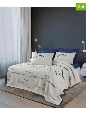 Elizabed 3-delige bedspreiset wit